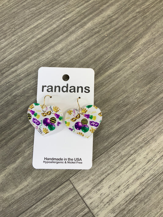 MG Heart Drop Earrings