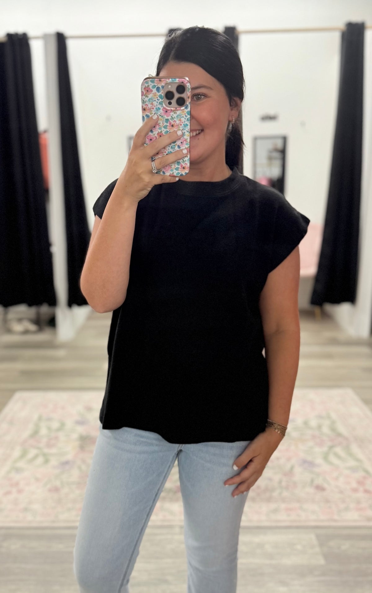 Heather Round Neck Knit Top