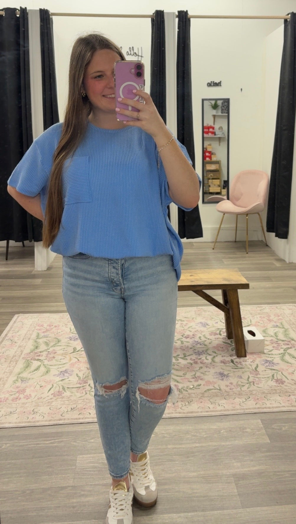 Ribbed Pocket Top