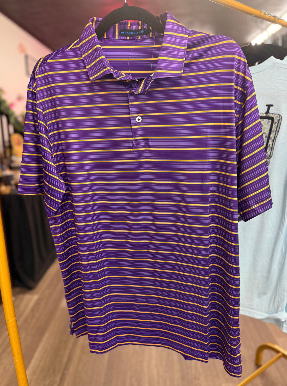 Men's Purple & Gold Performance Polo