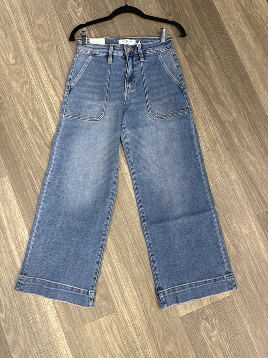 Mandy High Rise Utility Cropped Wide Leg Jeans