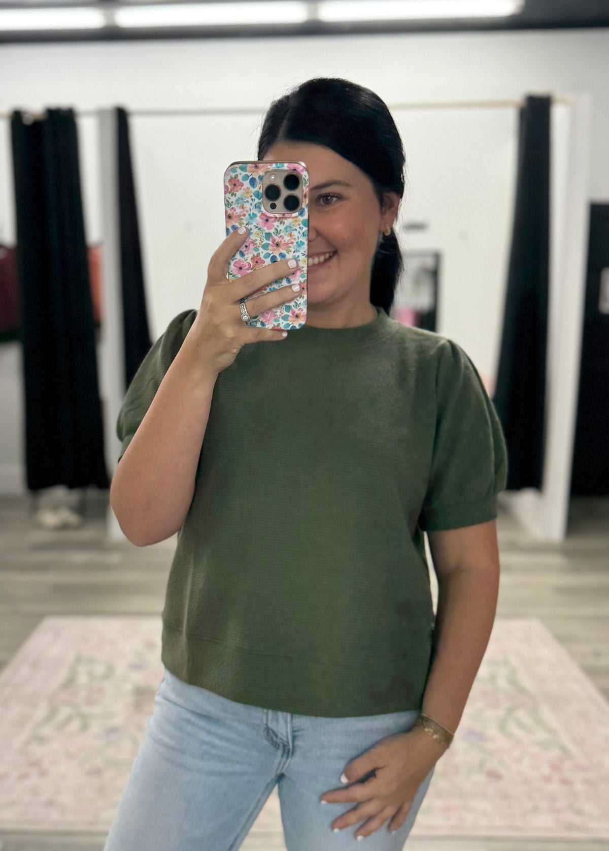 Cloudy Knit Round Neck Top