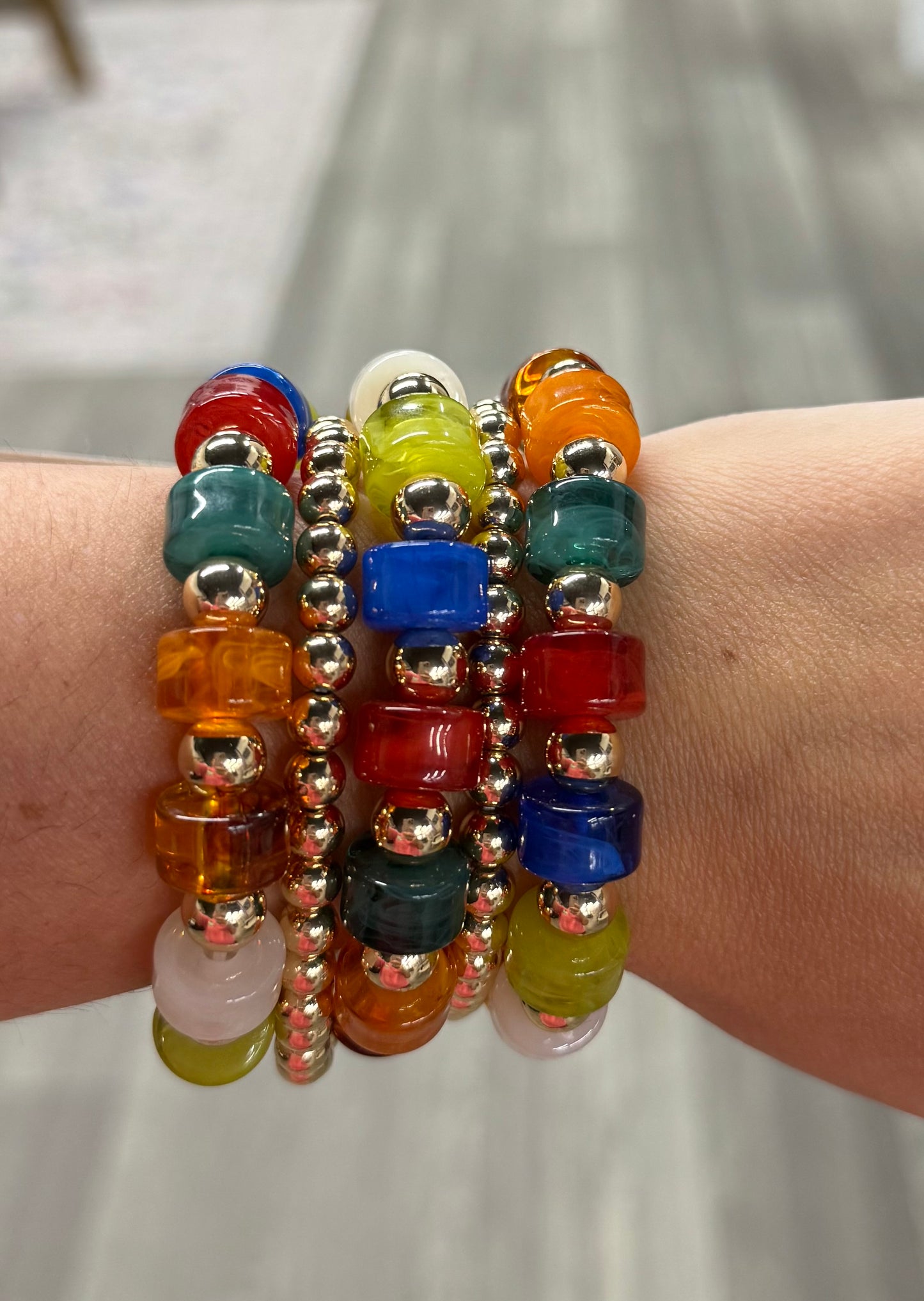 Dallas Colorful Chunky Bracelet Set