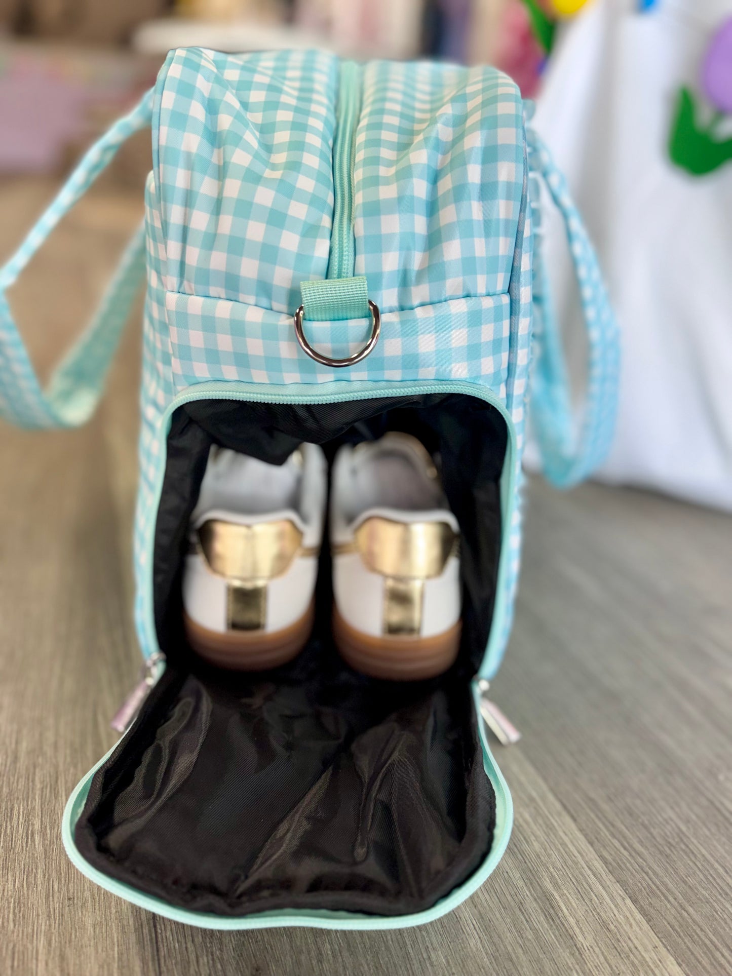 Checkered Duffle Bag