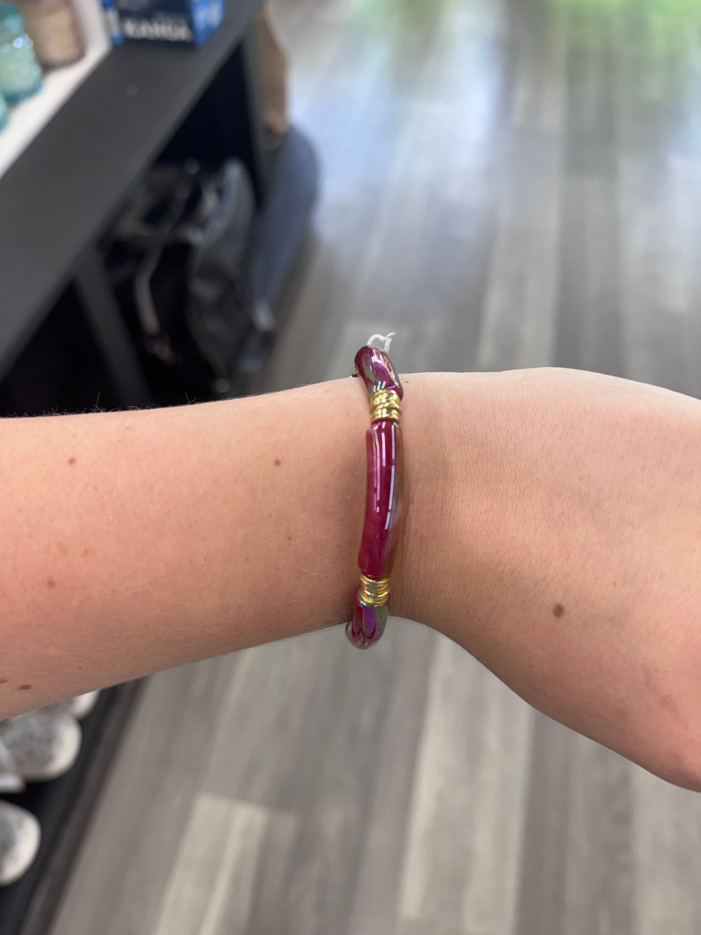 Tube Bamboo Metallic Bracelet