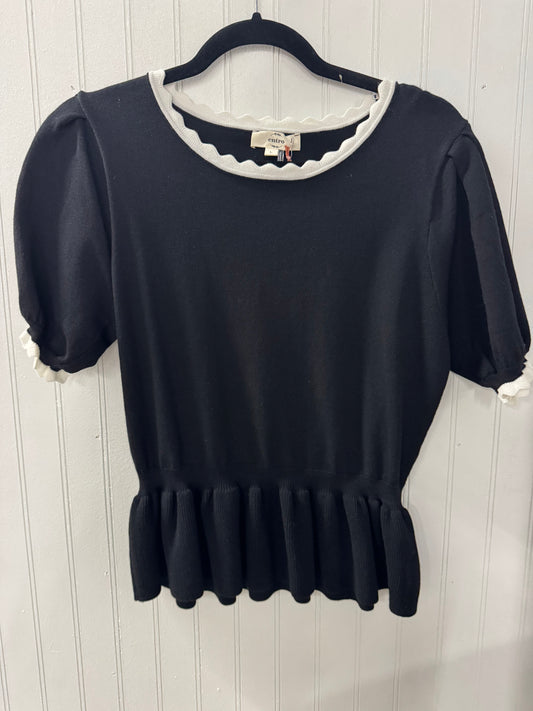 Black & White Peplum Top