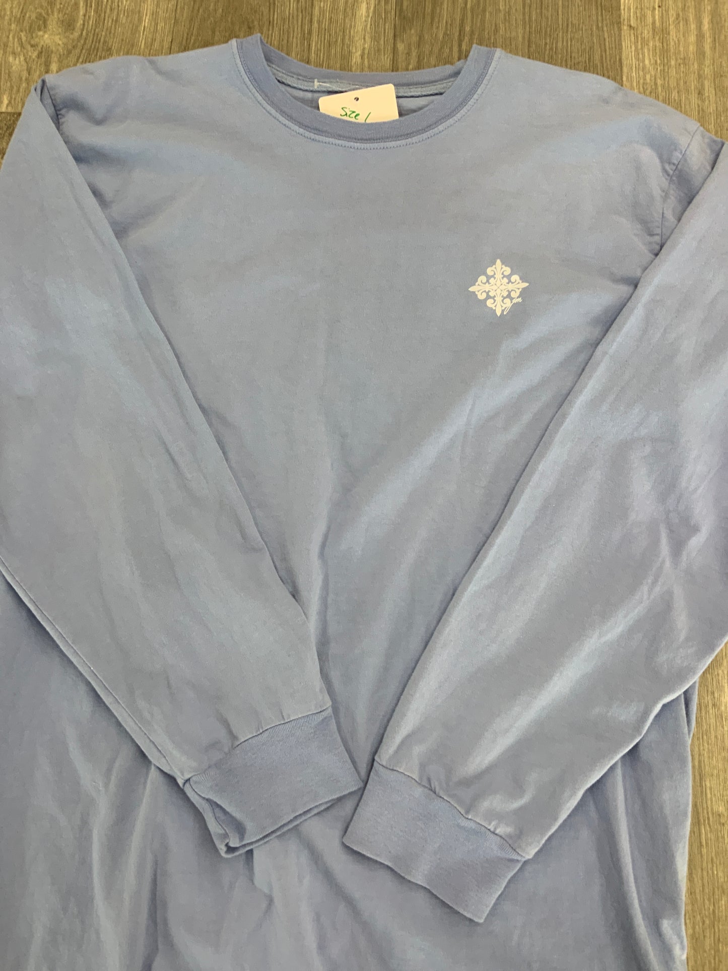 Blue Long Sleeve Santa Tee