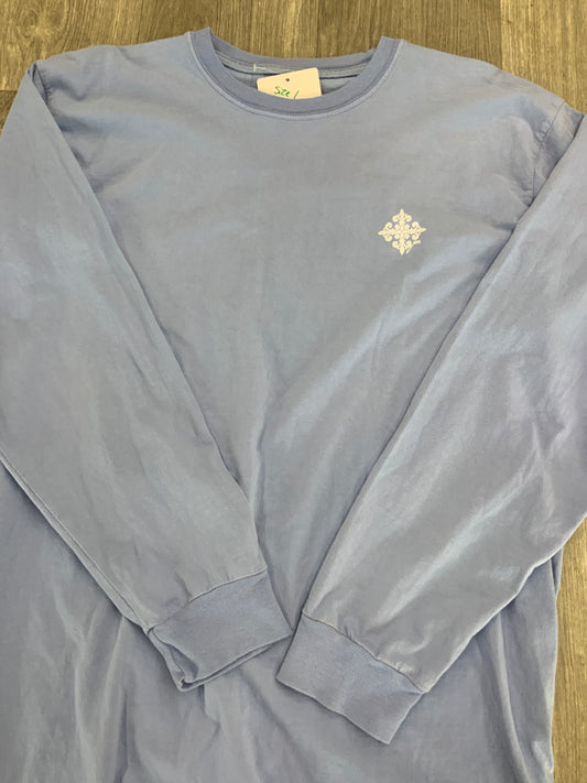 Blue Long Sleeve Santa Tee