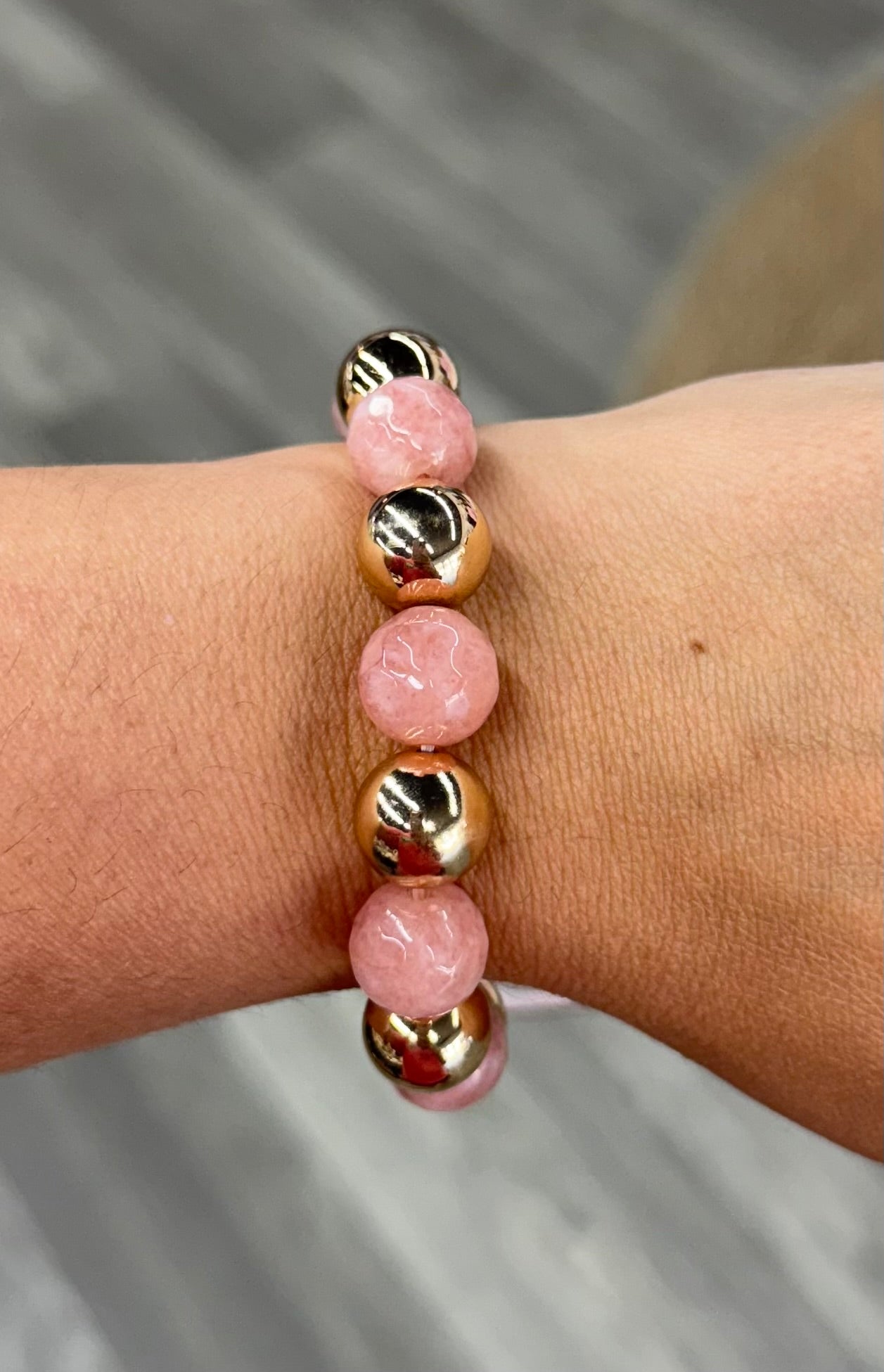 Pink & Gold Bracelet