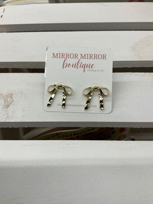Gold Bow Earrings