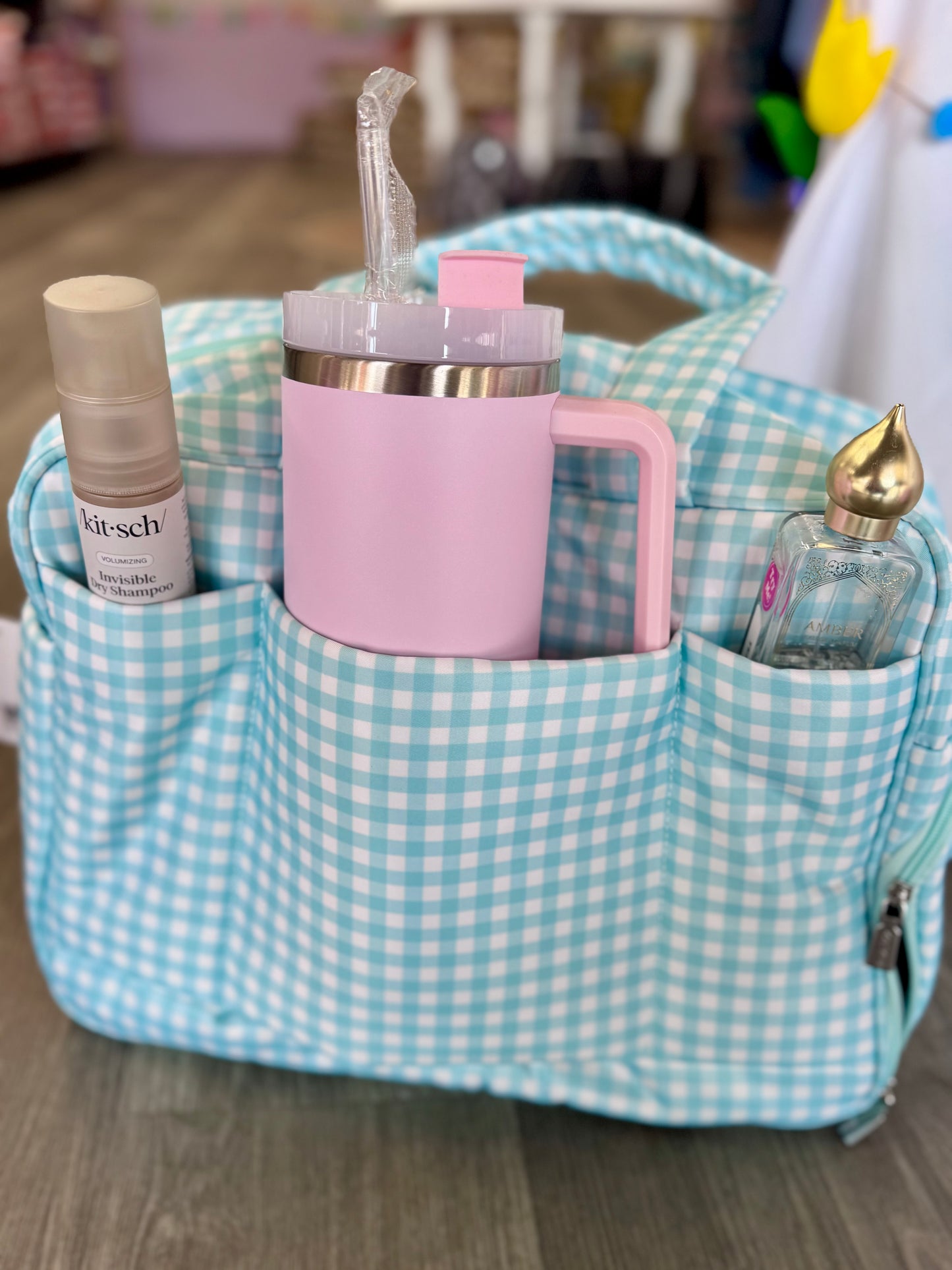 Checkered Duffle Bag