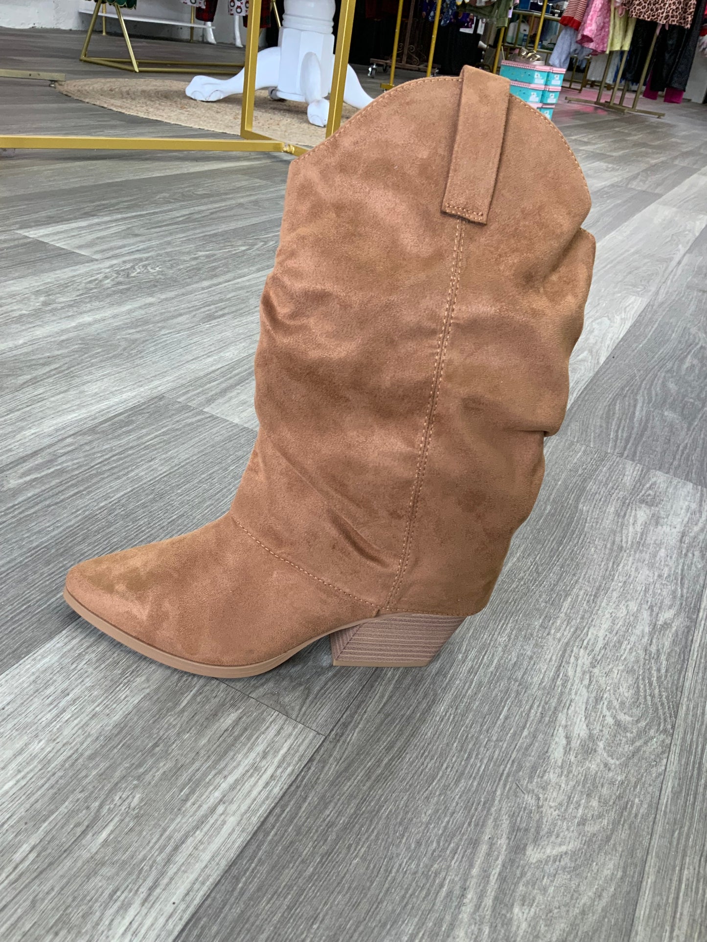Camel Suede Boots