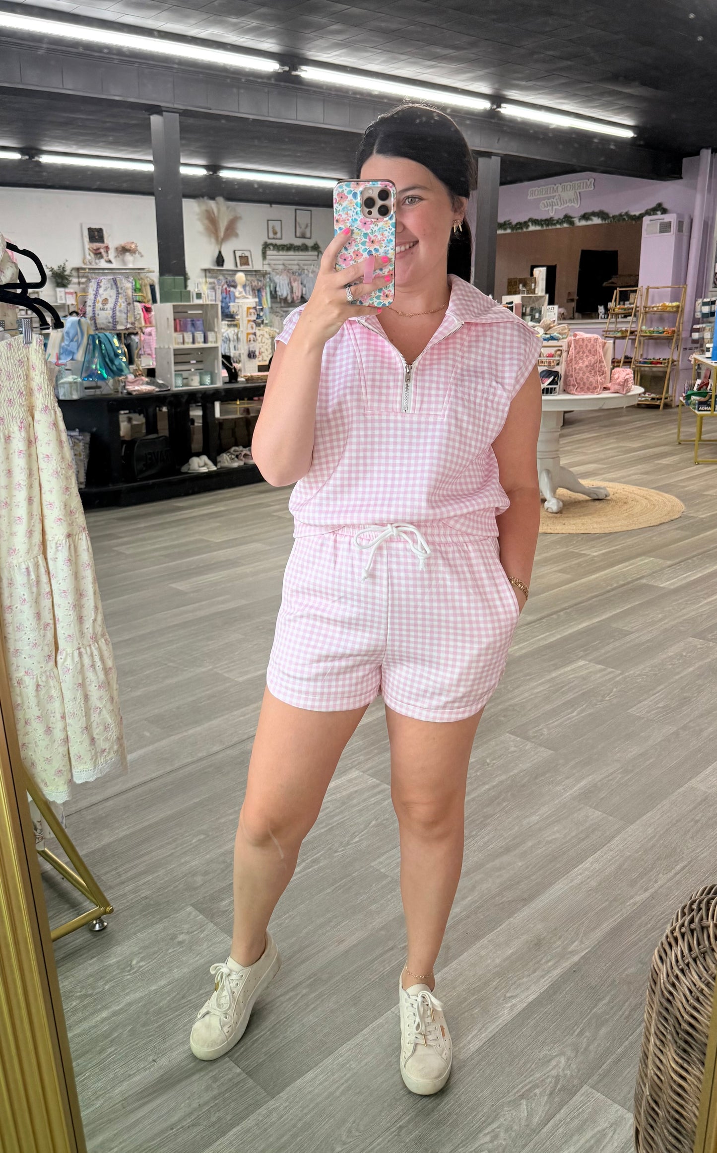 Pink Gingham Set