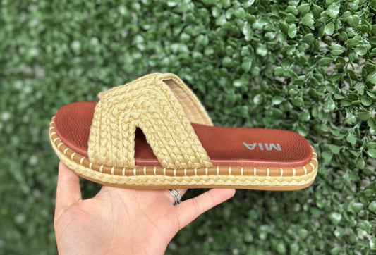 Stay Golden Raffia Sandals
