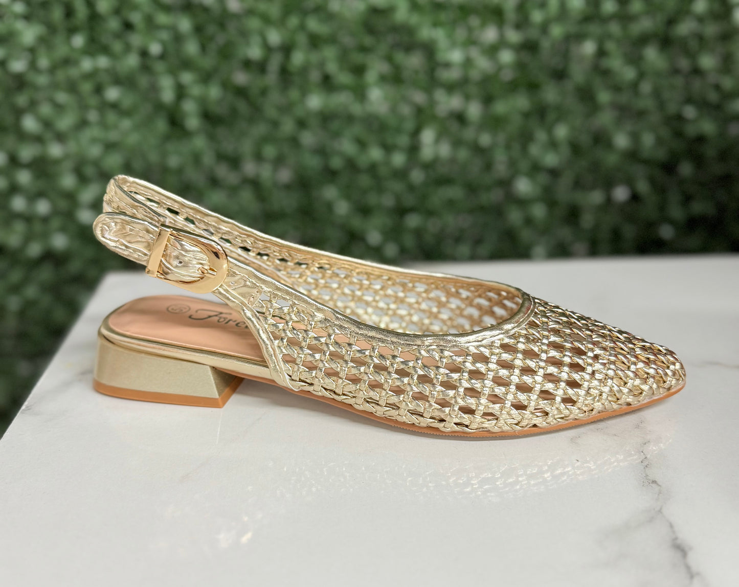 Felicity Gold Ballet Flats