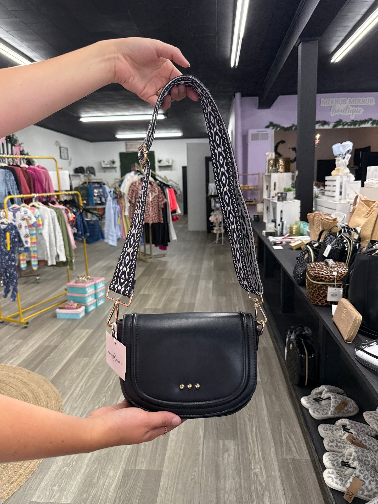 Black Saddle Bag Purse