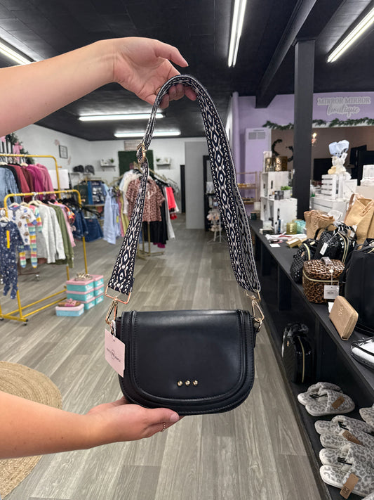 Black Saddle Bag Purse