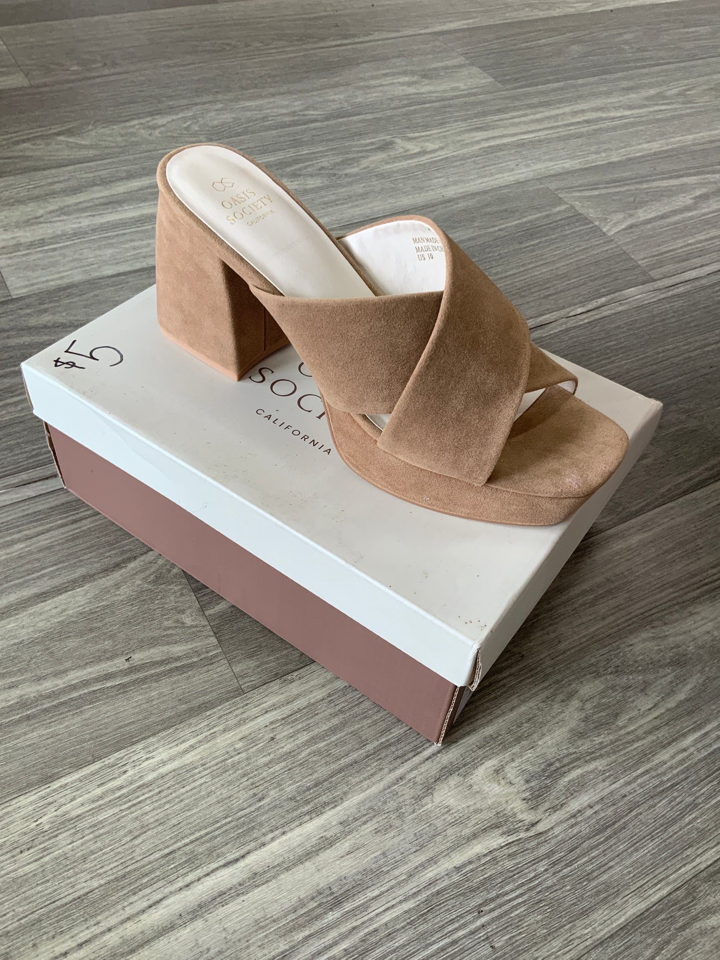 Carmen Khaki Block Heels