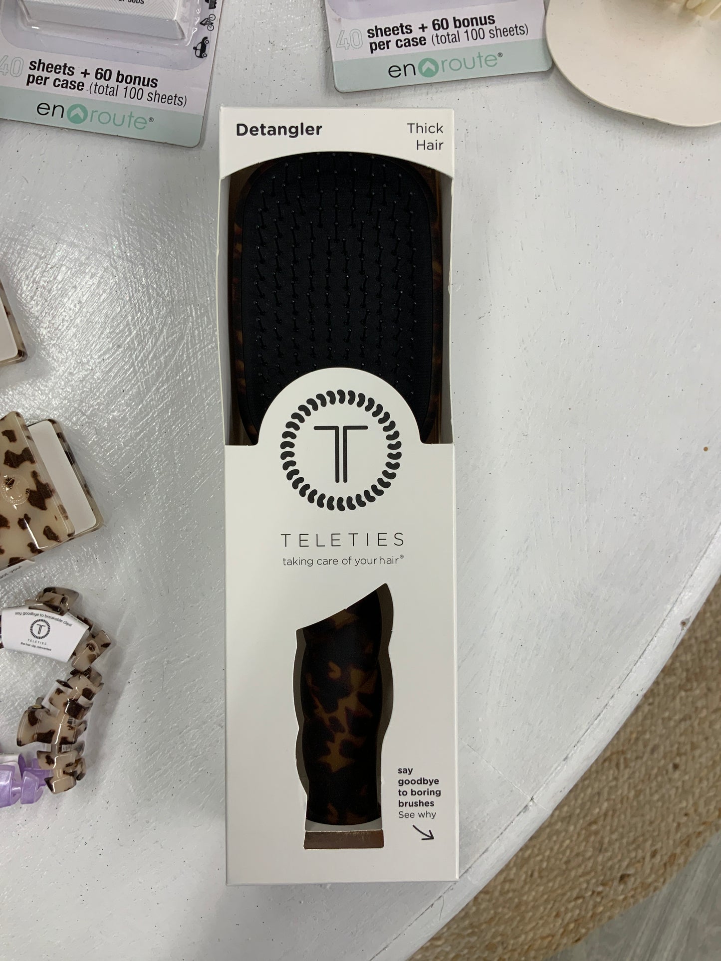 Teletie Detangling Hair Brush with Storage