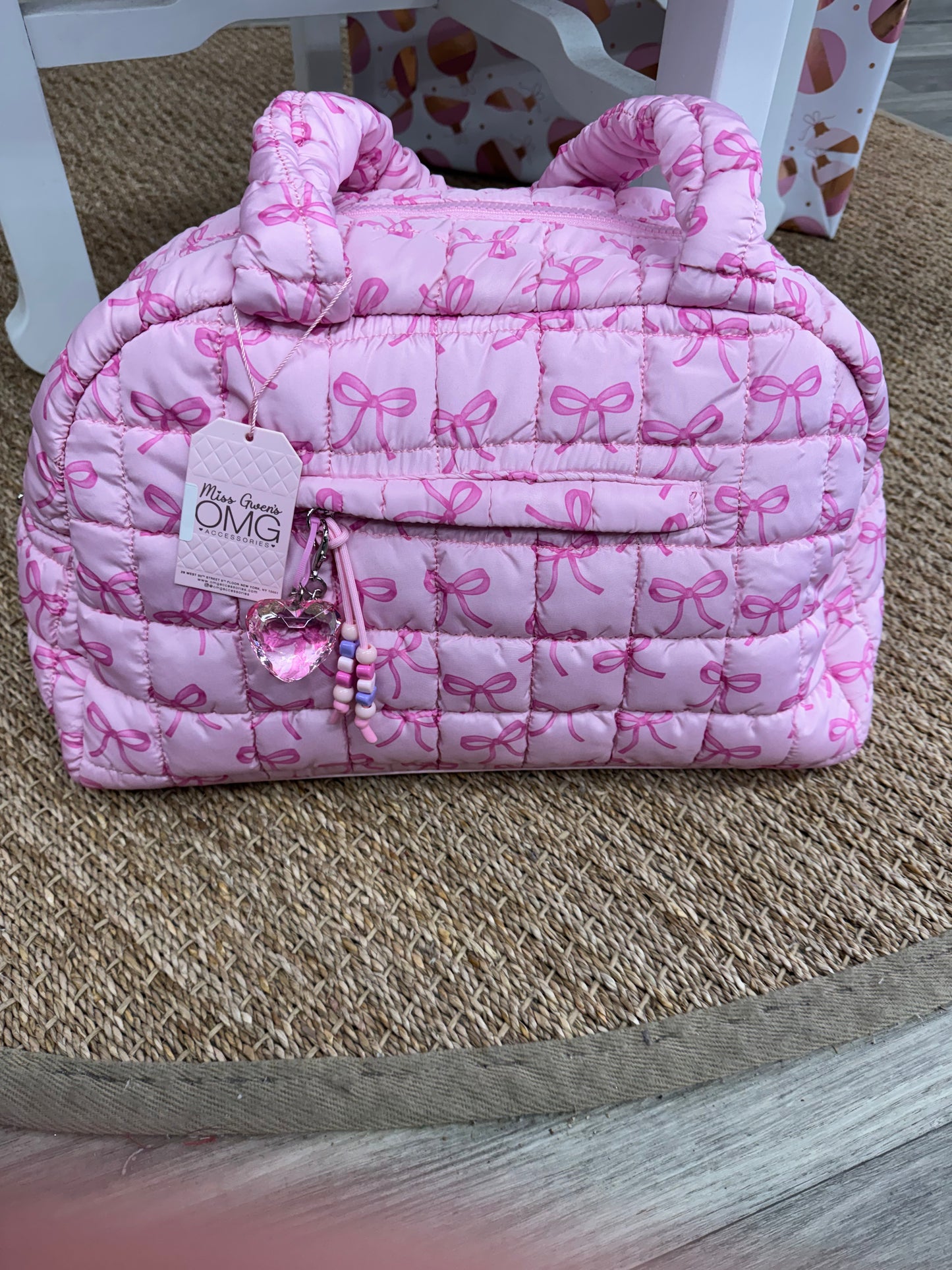 Pink Bow Duffle Bag