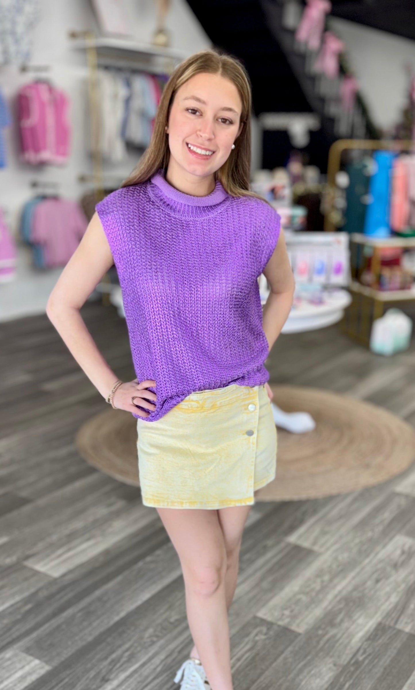 Purple Metallic Top