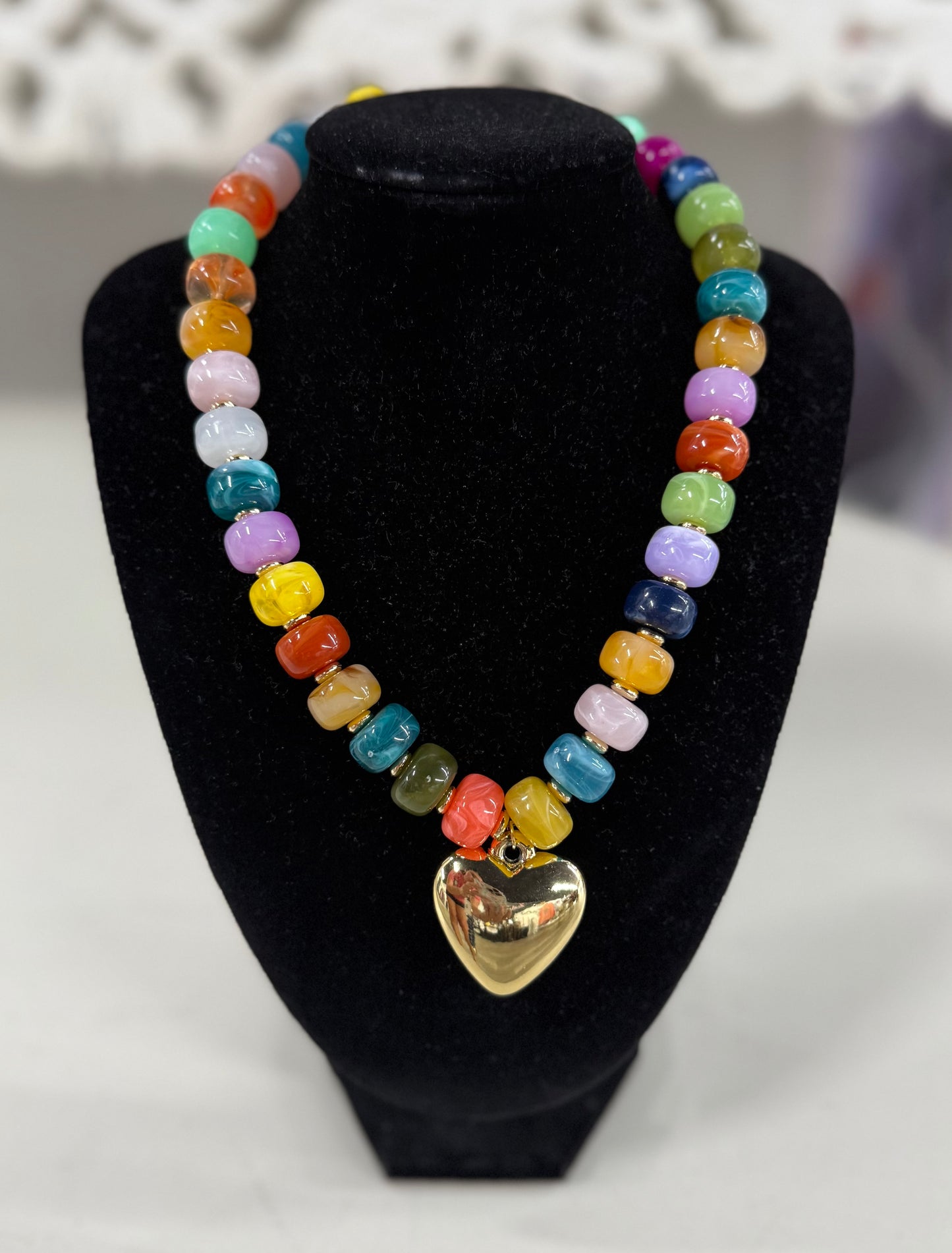 Colorful Chunky Beaded Necklace