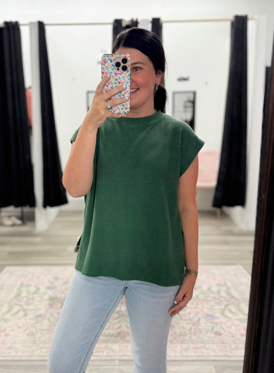 Heather Round Neck Knit Top