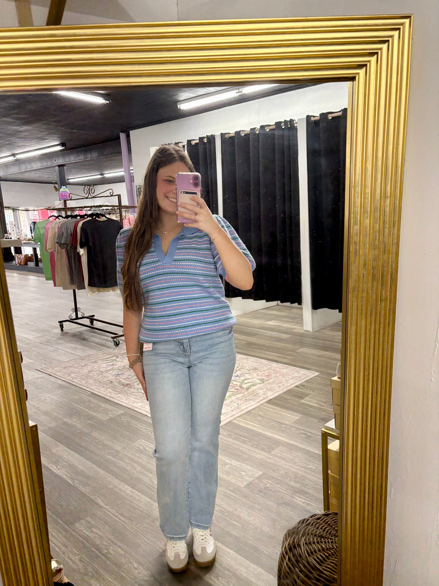 Emma Blue Sweater Top