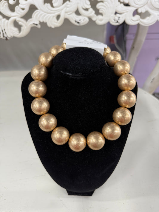 Gold Beaded Necklace
