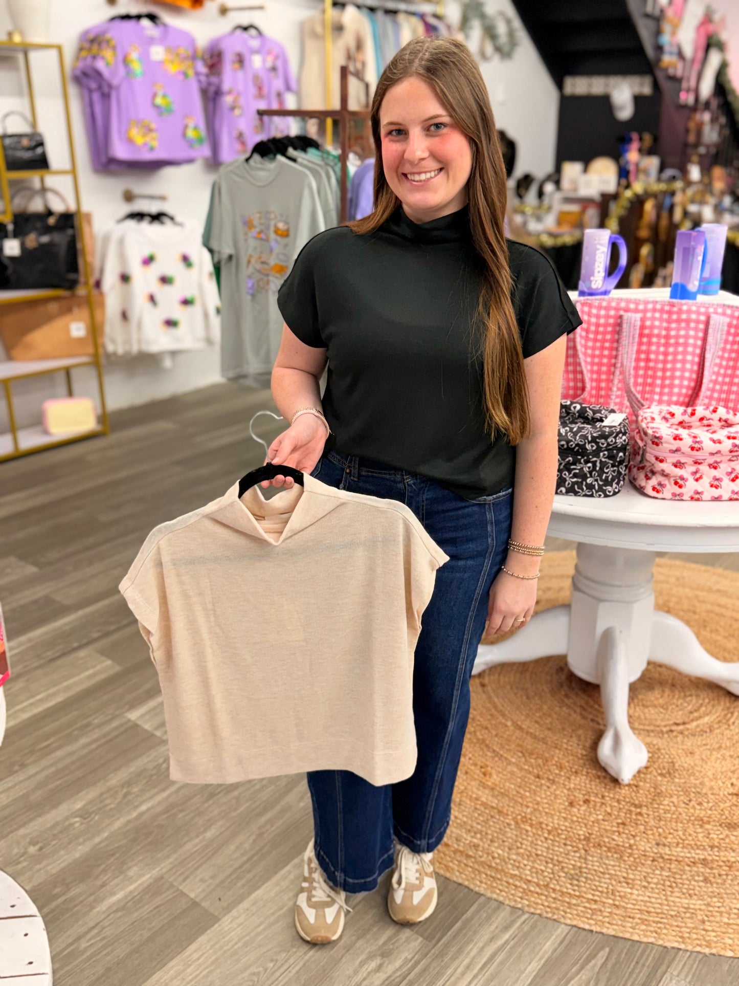 Stay Basic Mock Neck Top