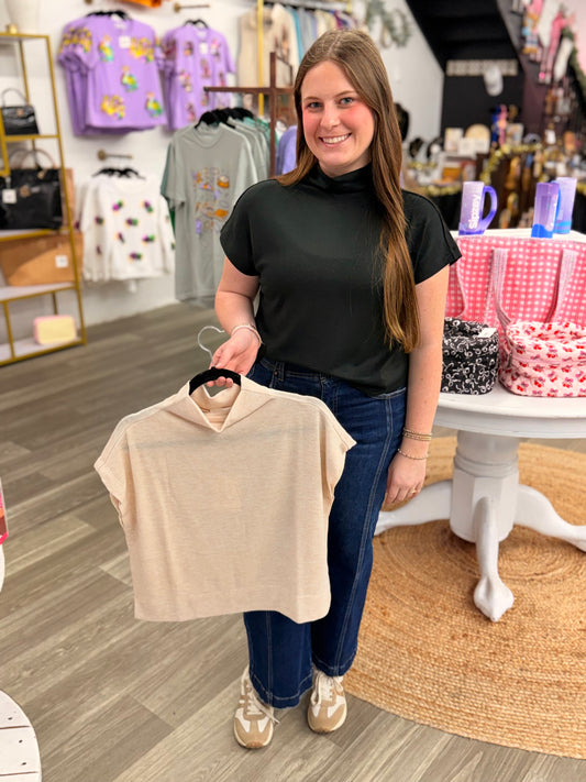 Stay Basic Mock Neck Top