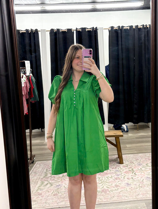 Green Collared Dress