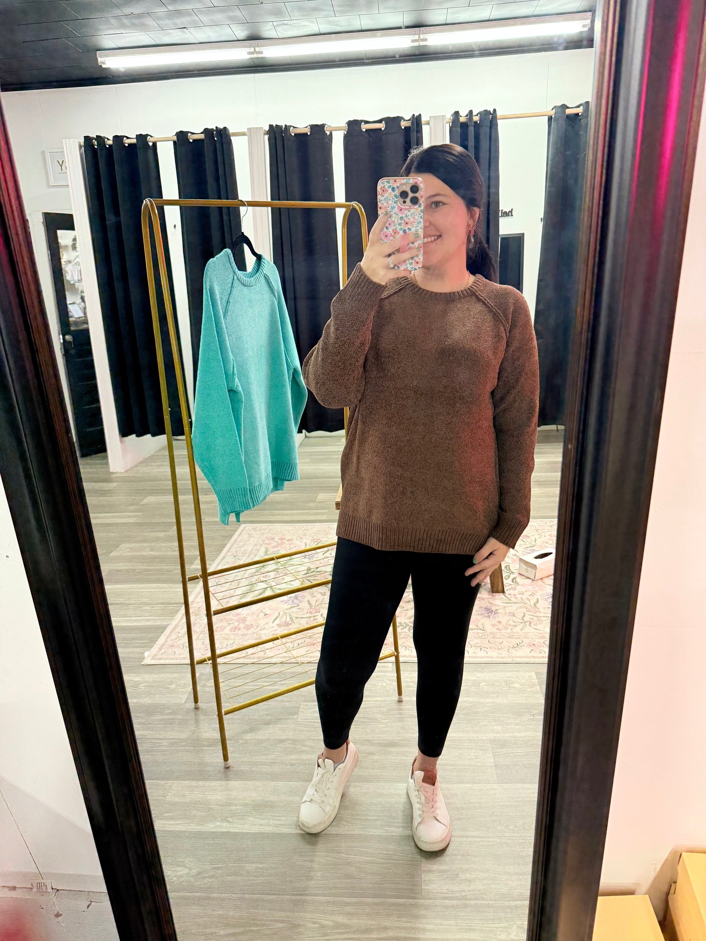 Chenille Raglan Sweater Top