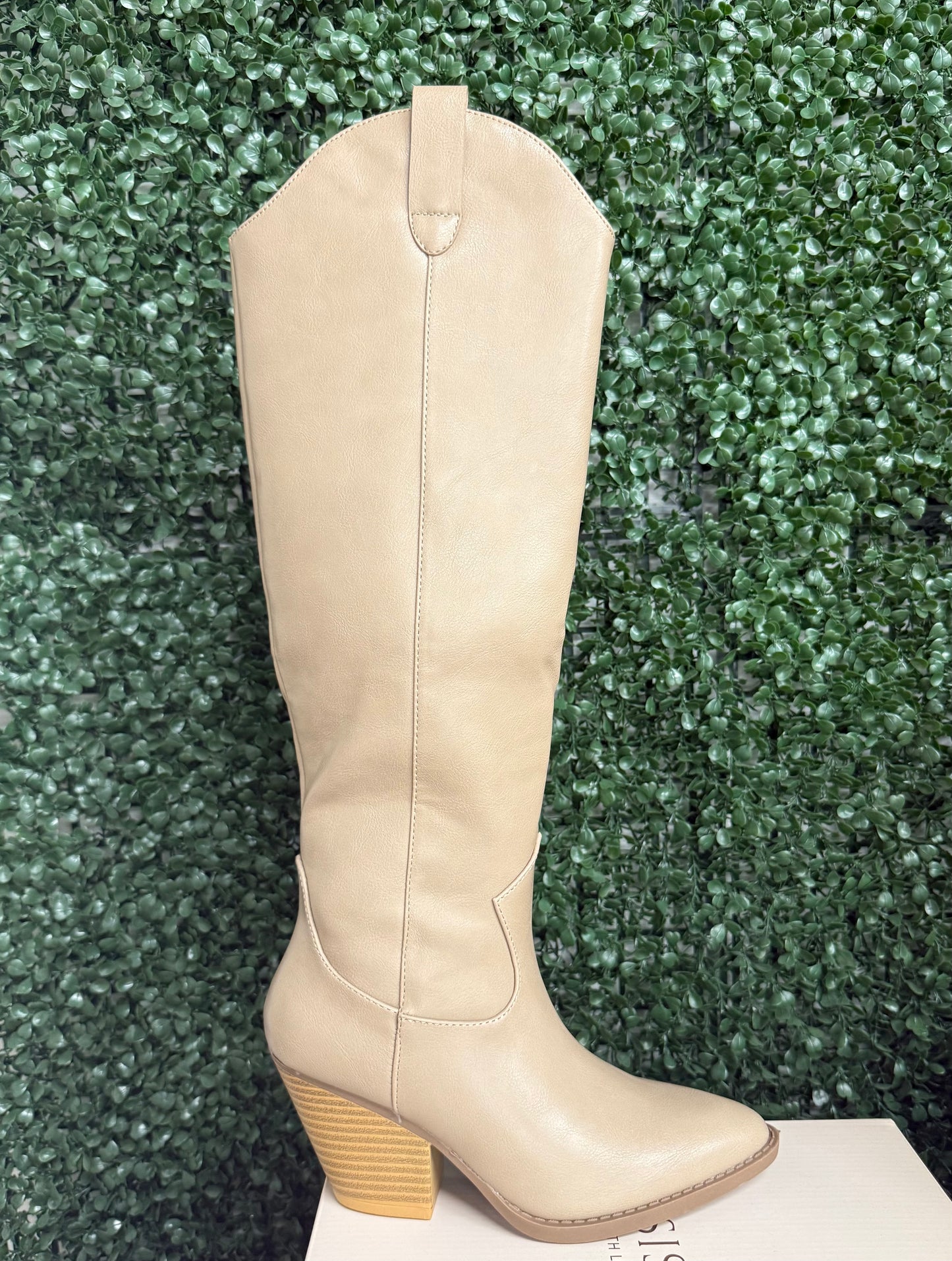 River Taupe Leather Boots