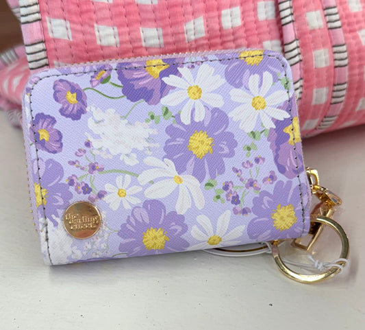 Zip Around Purple Floral Wallet
