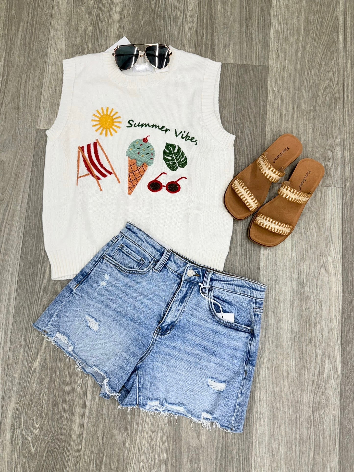 Summer Vibes Embroidered Top