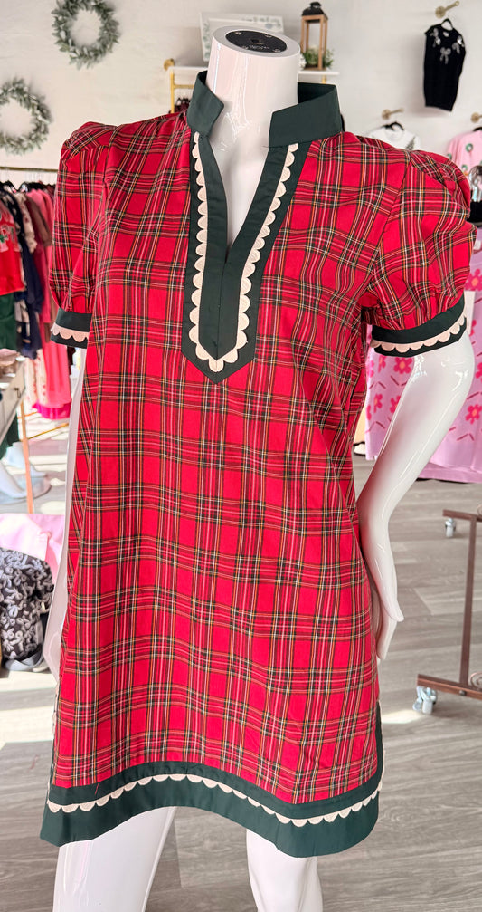 Red & Green Plaid Dress