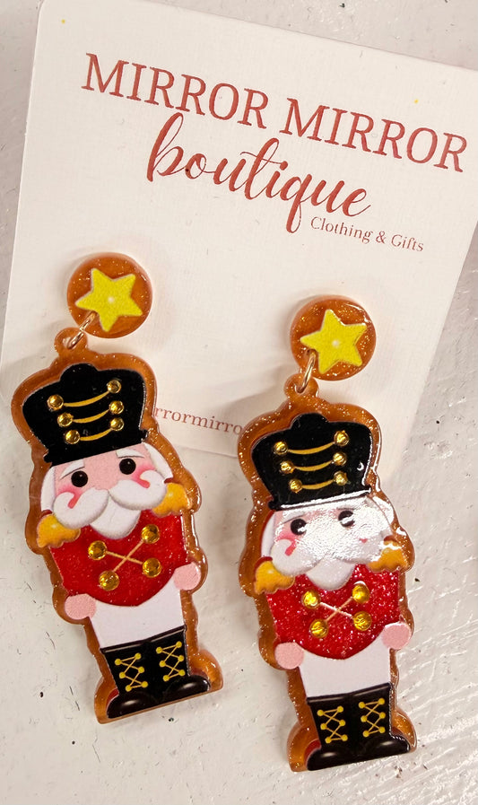 Nutcracker Acrylic Earrings