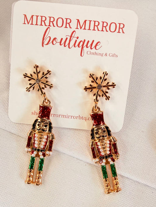 Snowflake Nutcracker Earrings