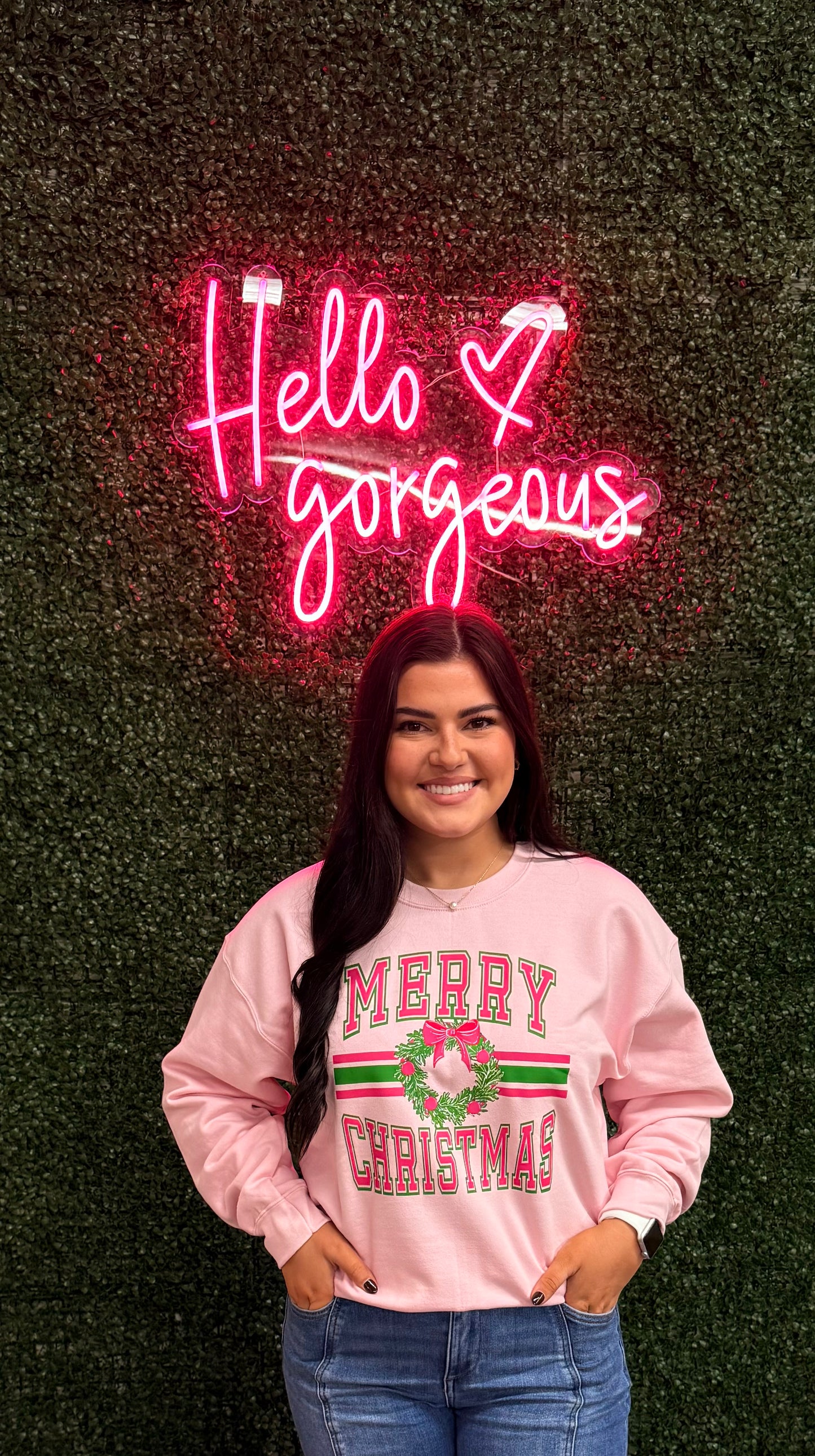 Pink Merry Christmas Sweatshirt