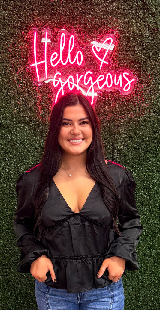 Dressy Black Tiered Top