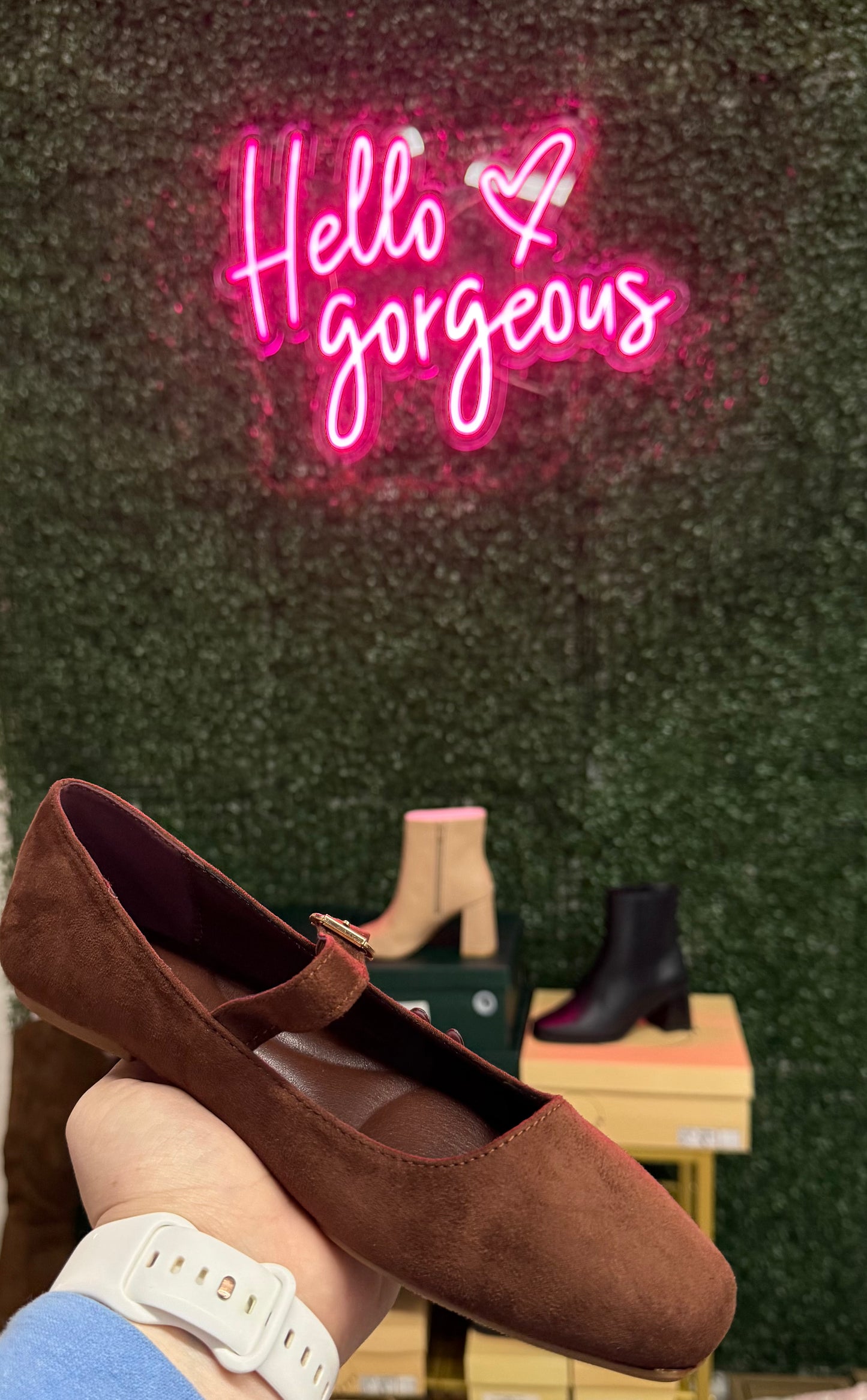 Brown Suede Ballet Flats