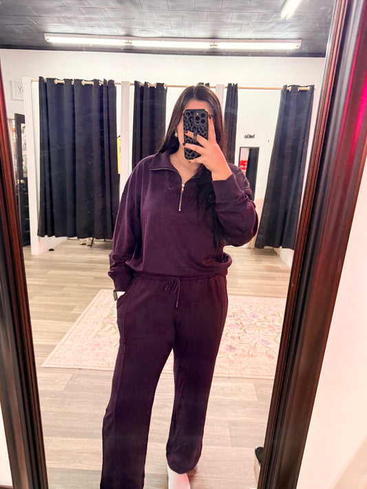 Plum Stay Cozy Pants Set