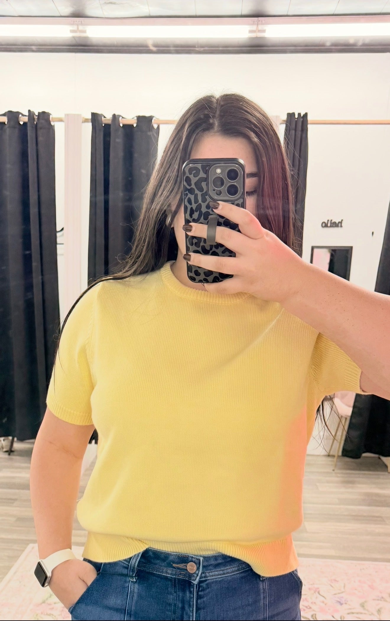 Yellow Sweater Top