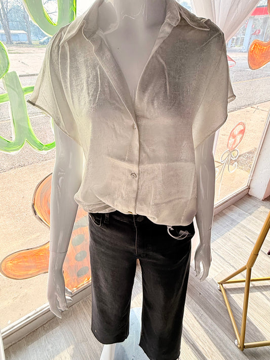 Champagne Metallic Top