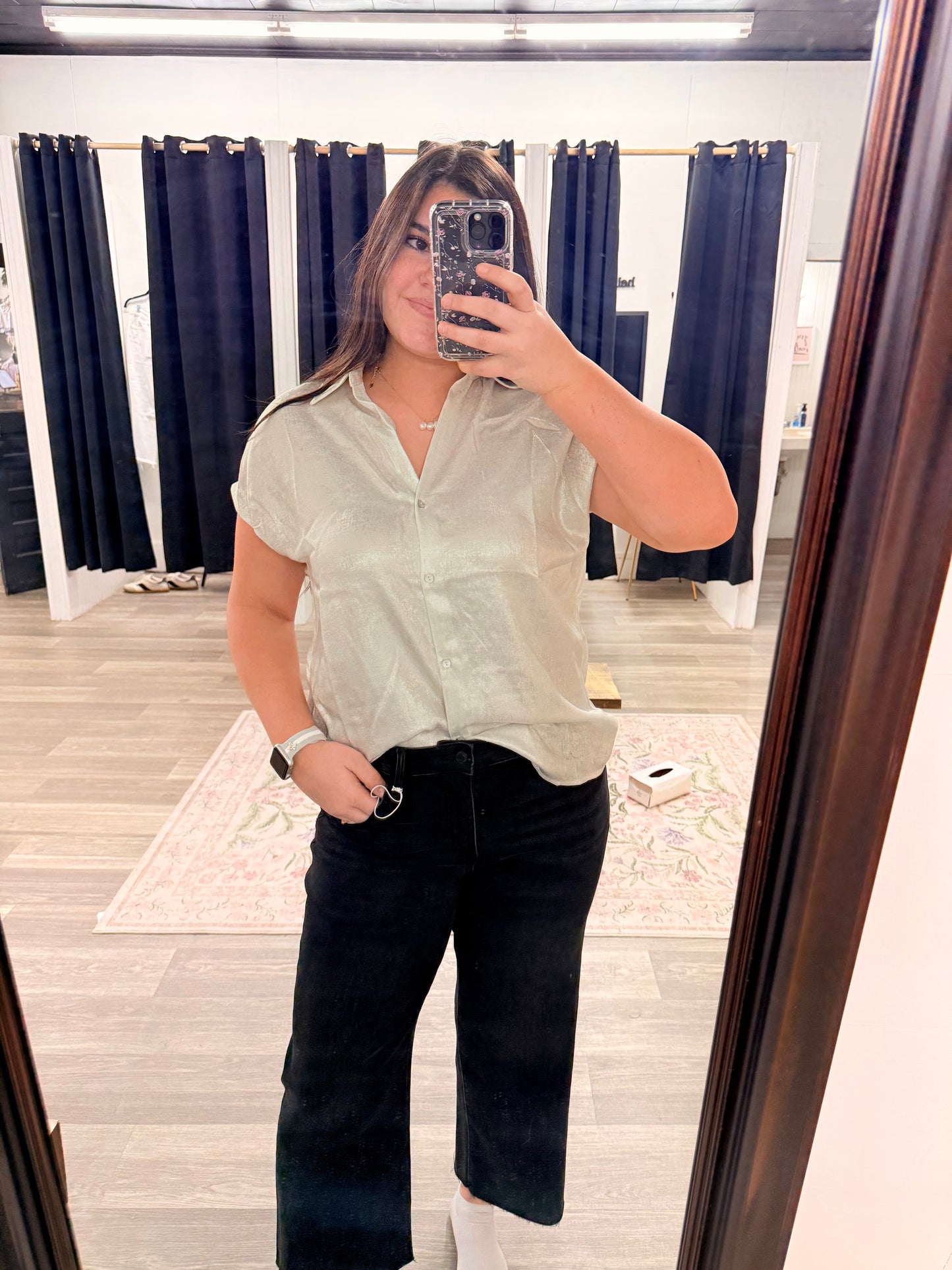 Champagne Metallic Top