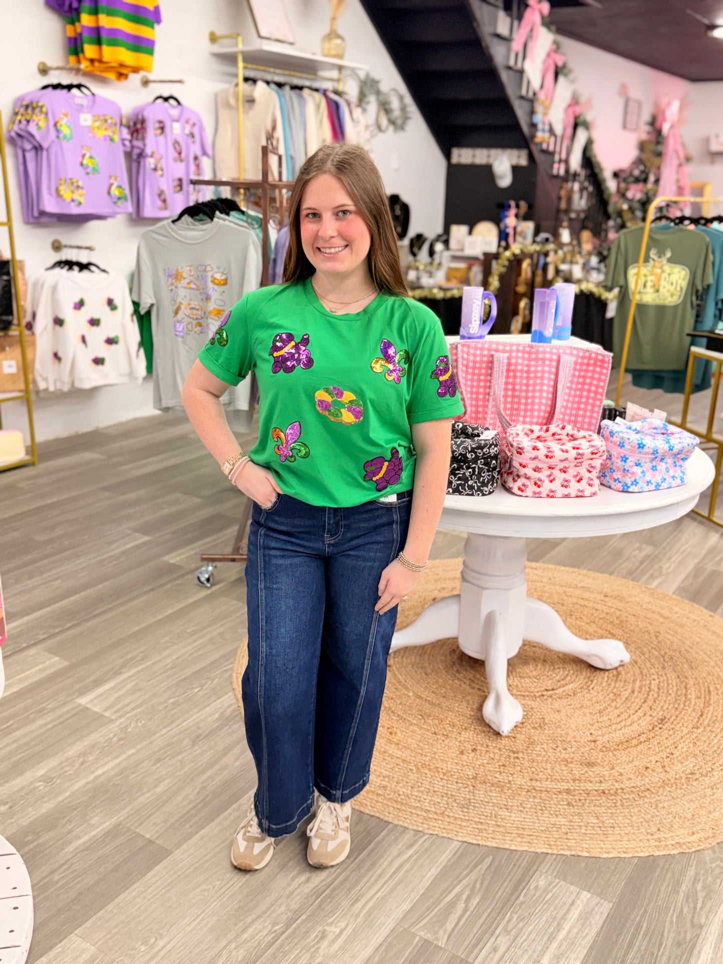 Mardi Gras Essentials Sequin Top