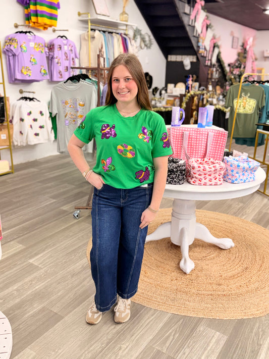 Mardi Gras Essentials Sequin Top