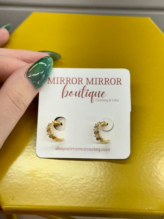 Mini Studded Hoop Earrings