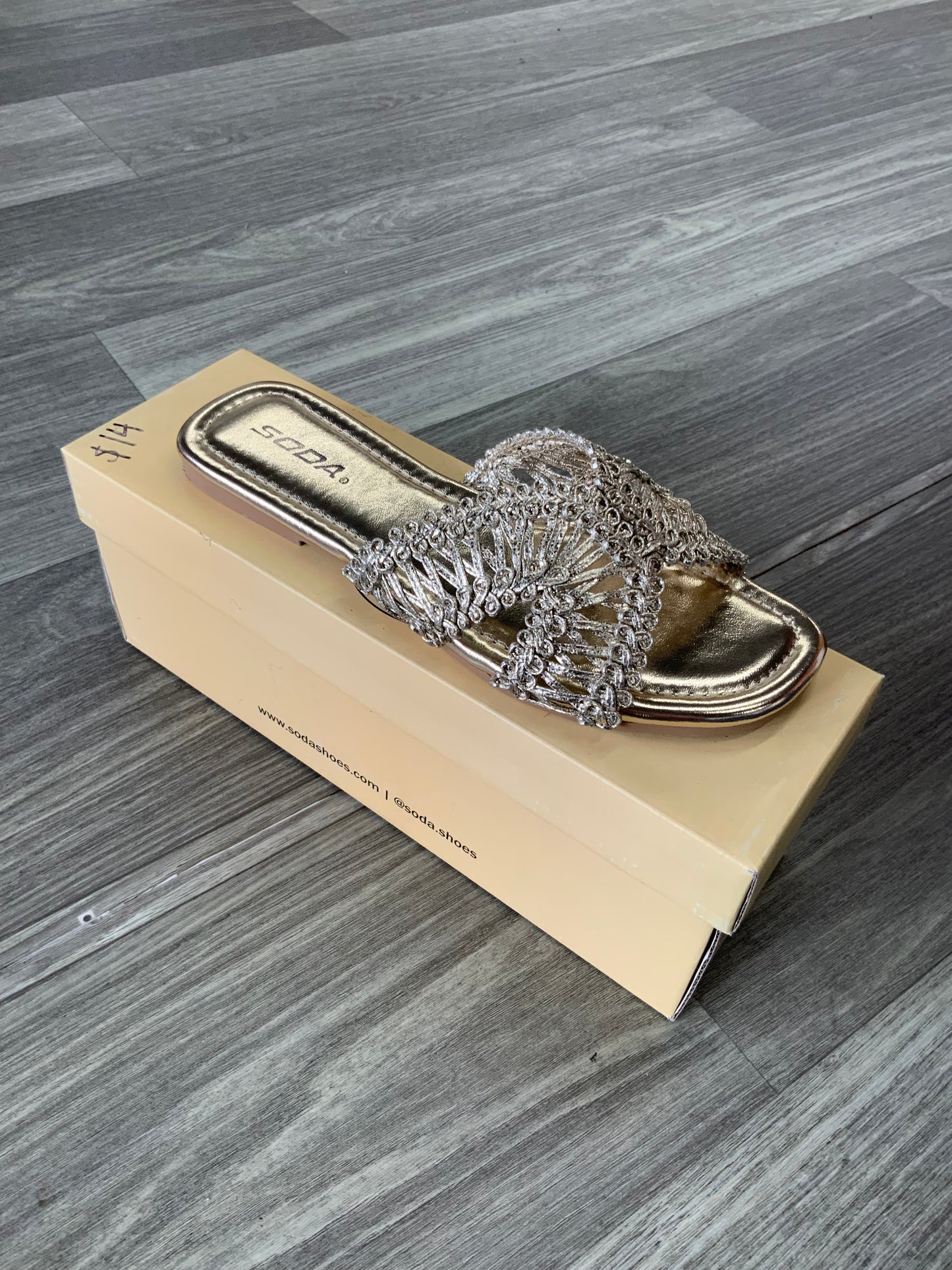 Martina Gold Sandals